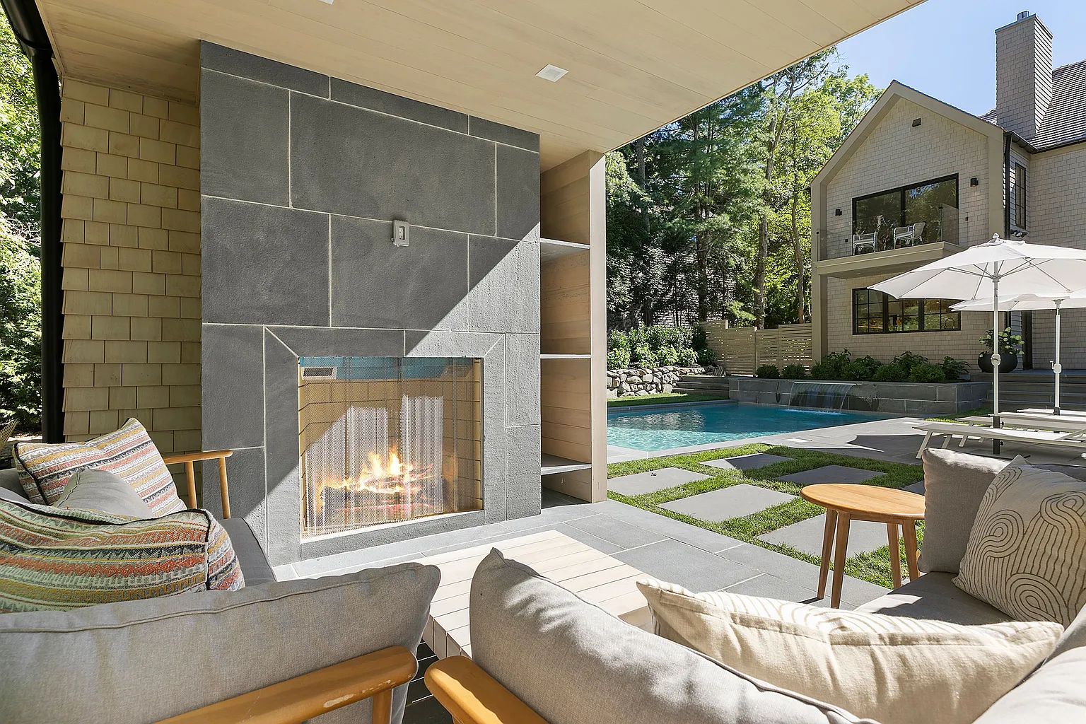 Backyard and deck